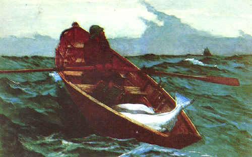 Winslow Homer Fog Warning Sweden oil painting art